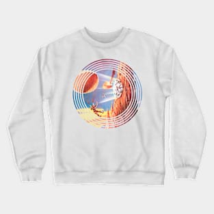 Parachutists Desert Landscape Retro Vintage Crewneck Sweatshirt